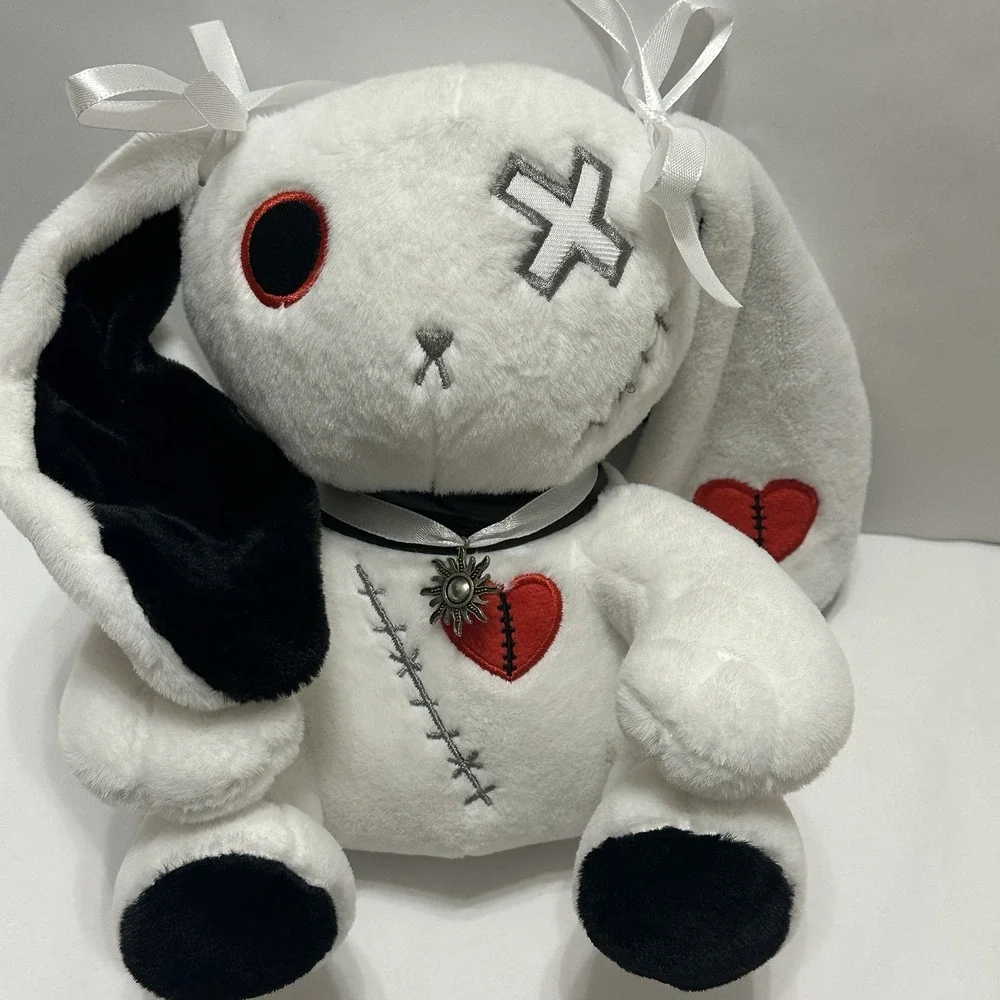 Crazy Rabbit Plush Bunny Gothic Rock Style Stuffed Animal Toy Great Gift New 🐰